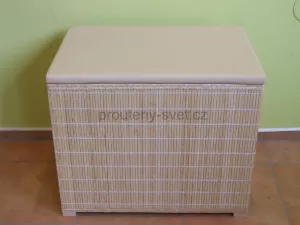 Koš na prádlo - lavička, bambus světlý, BK - 50