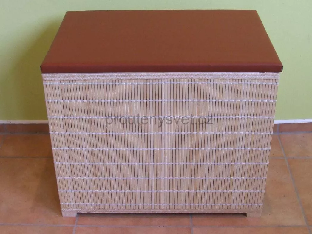 Koš na prádlo - lavička, bambus světlý, BK - 50H