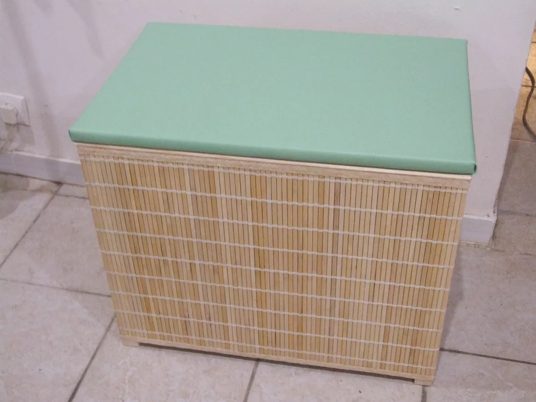 Koš na prádlo - lavička, bambus světlý, Z - 50