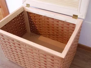 Koš na prádlo - lavička, vysoká 60 - bužírka Retro Koš na prádlo - lavička, vysoká 60 - bužírka Retro